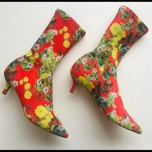 Free people floral sock booties 38 (size 8)